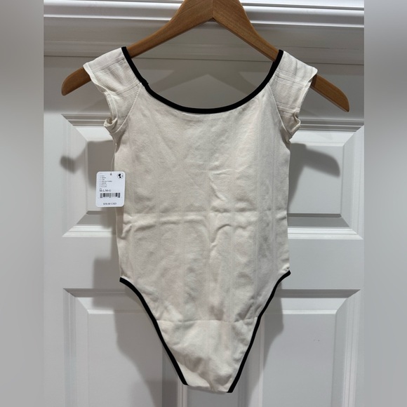Free People Intimately Bodysuit Cream Combo Ribbed Women’s Sz M-L NWT - Picture 6 of 6